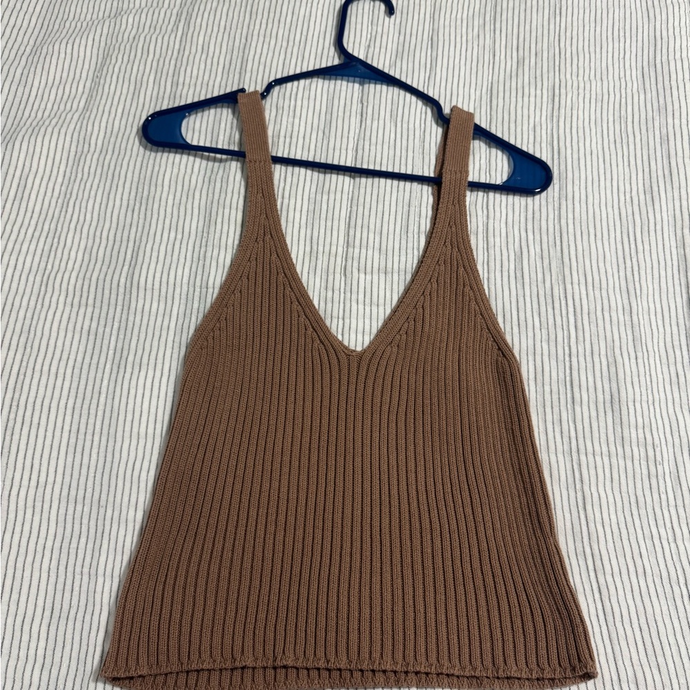 Open Edit Knit Cropped Tank Top